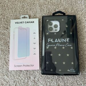 Velvet Caviar iPhone 13 Pro Max case and screen protector